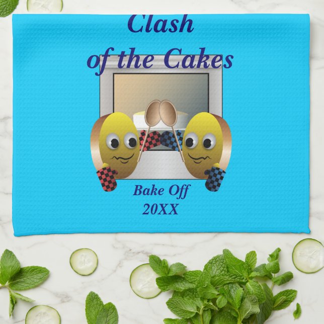 Cake Baking Contest Kitchen Towel (Folded)