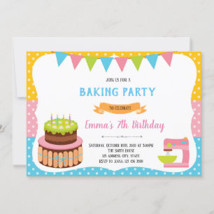 Cake baking Decorating Invitation