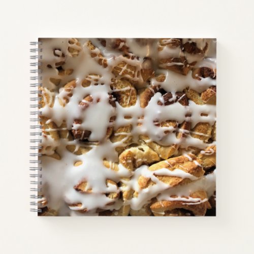 Cake  Baking Lovers White Icing Cinnamon Buns  Notebook