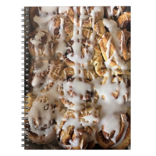 Cake  Baking Lovers White Icing Cinnamon Buns Notebook