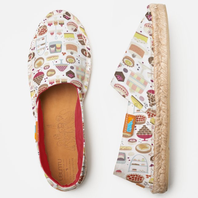 Cake Baking Pattern Espadrilles (Side)