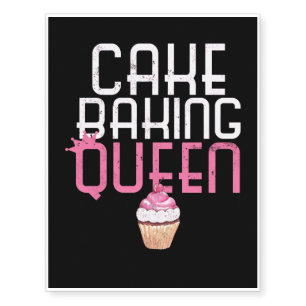 Cake Baking Queen Cupcake Bakers Pastry Temporary Tattoos