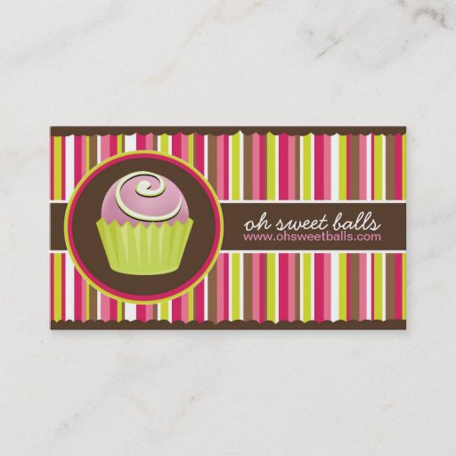 Customizable Cake Balls Business Cards