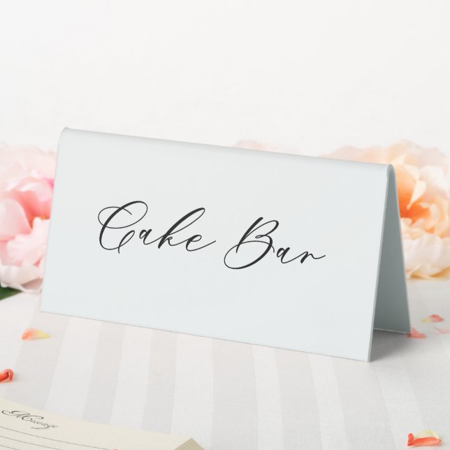 Cake Bar Wedding Party Food Label Tent Sign (In SItu (Wedding))