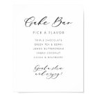 Cake Bar Wedding Print Sign Reception Decor