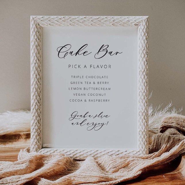 Cake Bar Wedding Print Sign Reception Decor (Creator Uploaded)