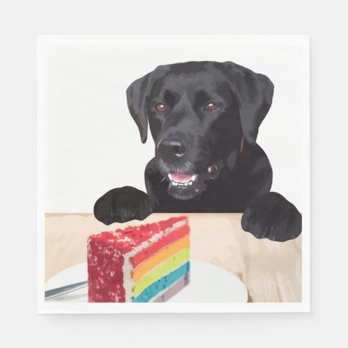 Cake _ Black Lab Napkins