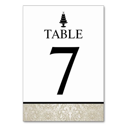 Cake Bling Table 7 Table Number