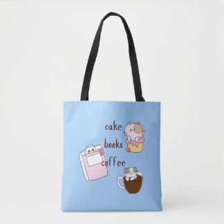 Cake Books Coffee Tote Bag