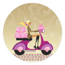 Cake Box Bakery Scooter Girl Stickers Cake Box Bakery Scooter Girl Stickers
