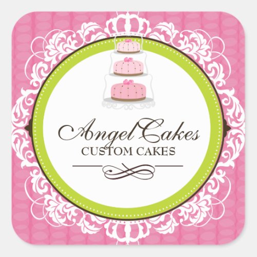 Cake Box Packaging Stickers