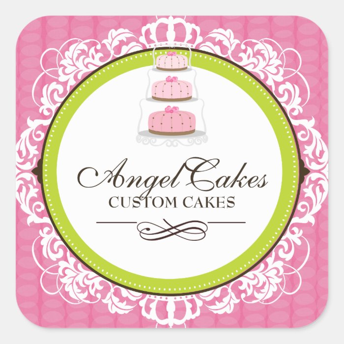 Cake Box Packaging Stickers Zazzle