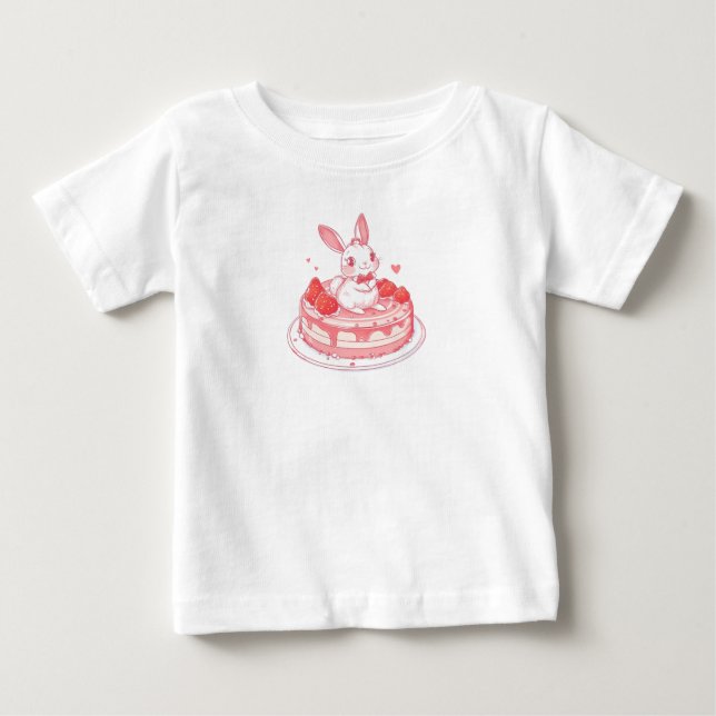 Cake Bunny Treat Baby T-Shirt (Front)