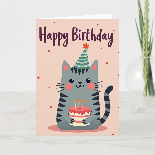 Cake Candles Birthday Card (Front)