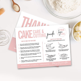 Cake Care & Cutting Guide v3, Cake Serving Guide Postcard