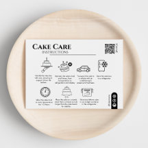 Cake Care Instructions Qr Code Add Your Logo