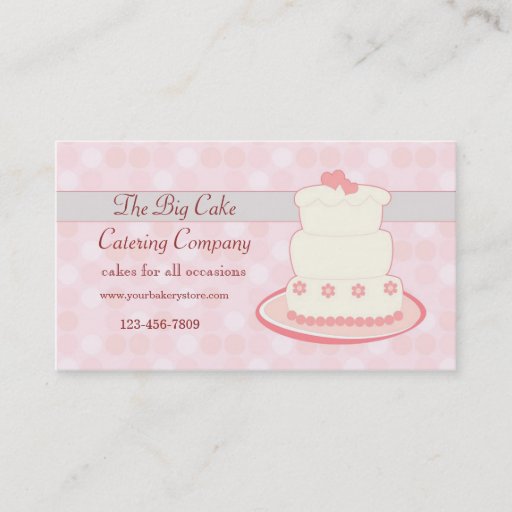 Customizable Cake catering Business Card
