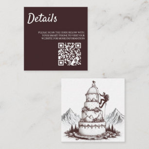 Cake Climbers Wedding Enclosure Card