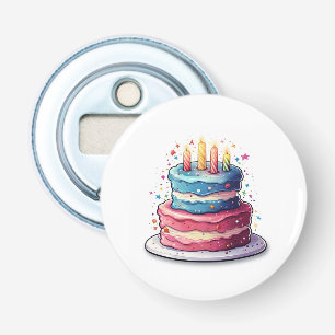 Cake, colorful cake design bottle opener