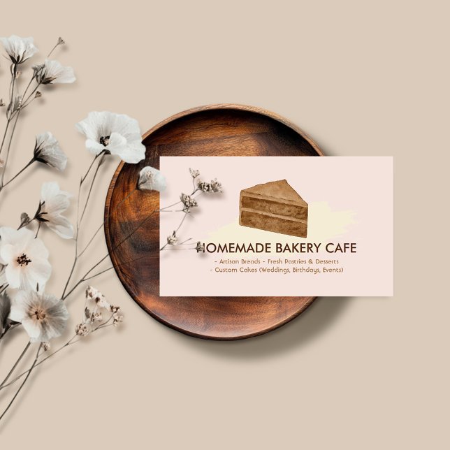 Cake Cookies Wedding Birthday Bakery Minimal Business Card (Creator Uploaded)