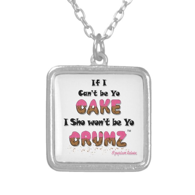 Cake Crumz Silver Plated Necklace (Front)
