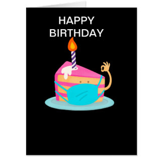 cake, cute, birthday, pink, funny birthday card