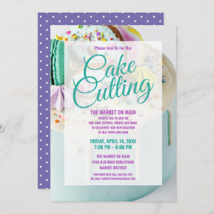 Cake Cutting Celebration   Company Event Invitation