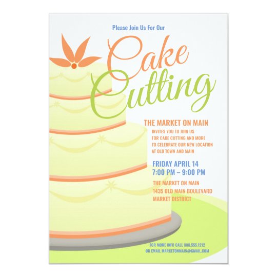 Cake Cutting Celebration Company Event Invitation