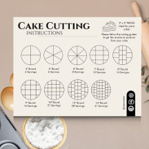 Cake Cutting Guide Round Wedding Simple