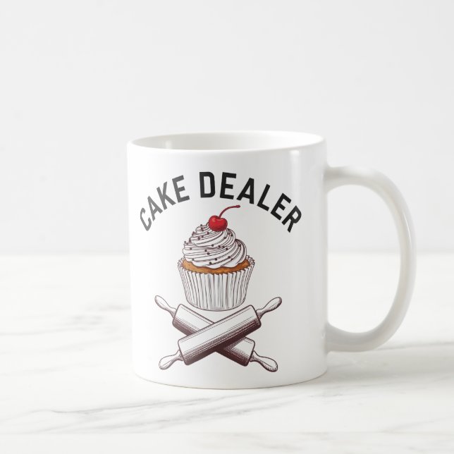 "Cake Dealer Cupcake Design | Custom Baking Design Coffee Mug (Right)