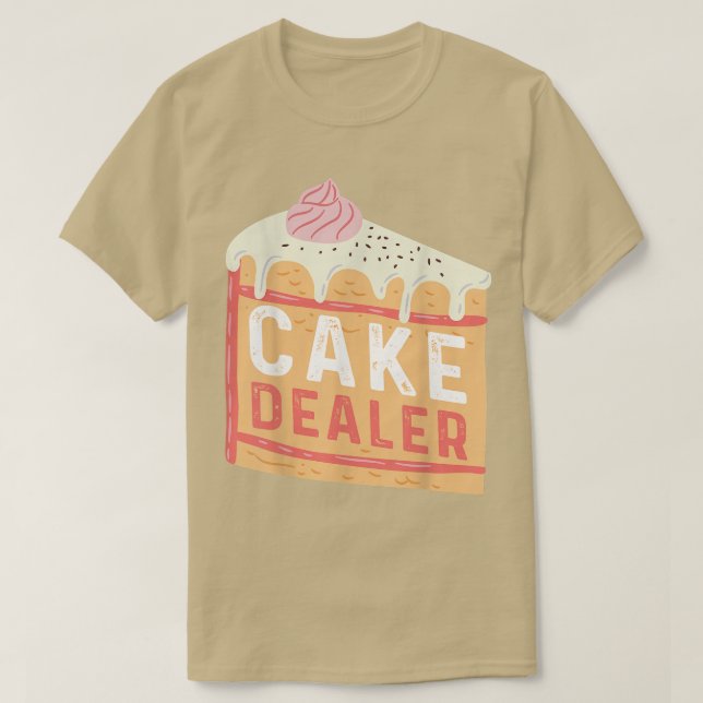 Cake Dealer Cute Baking Crew Proud Chef Baker Squa T-Shirt (Design Front)