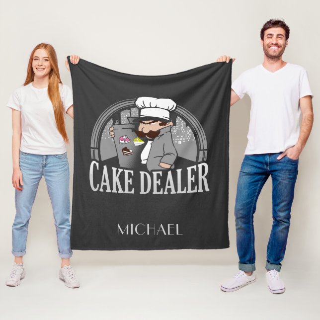 Cake Dealer Funny Bakery Owner Gag Fleece Blanket (In Situ)