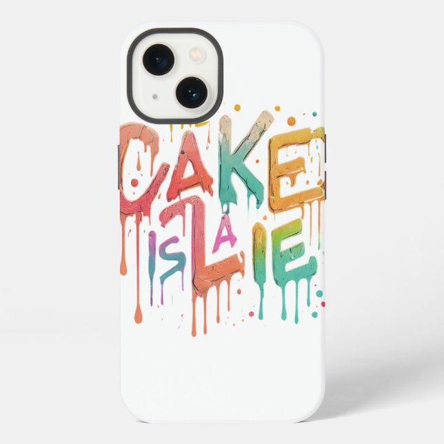 Cake Deception Tee" Iphone Case (Back)