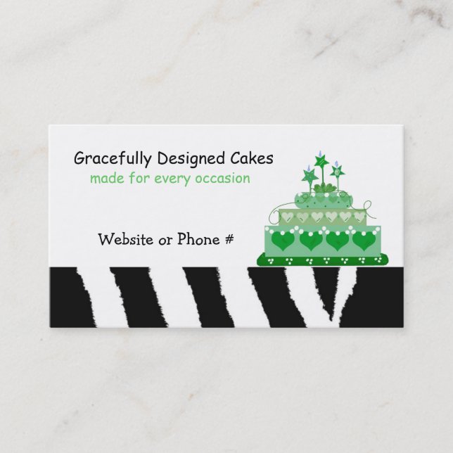 Cake Decorating Business Business Card (Front)