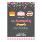 Cake Decorating Birthday Party Invitation | Zazzle.com