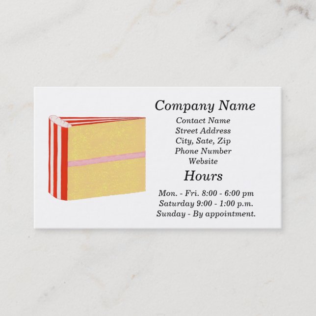 Cake Decorator business cards - template (Front)