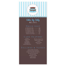 Cake Decorator Whimsicial Blue & Brown Bakery CUTE