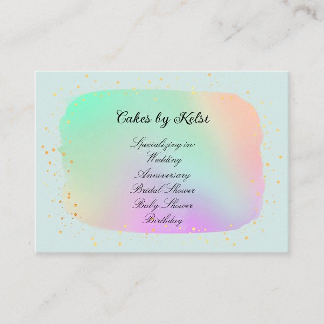 Cake Designer Business Card (Front)