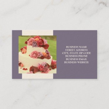 Cake Designer Or Wedding Business Cards by lifethroughalens at Zazzle