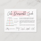 Cake Disassemble Guide Pink Watercolor Bakery Business Card (Front)