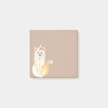 Cake Eating Kitty Cat Post-it&#174; Notes