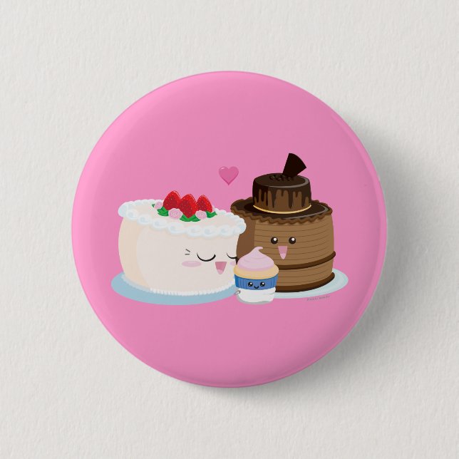 Cake Family Button (Front)