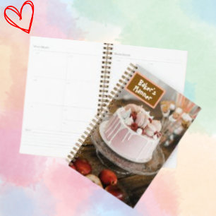 Cake Food Modern Trend  Macaroon Baker's Text Planner