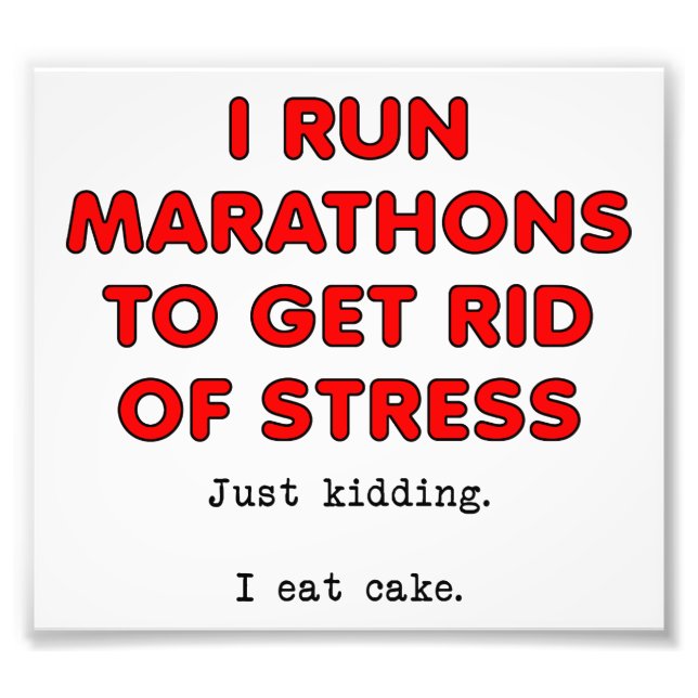 Cake for Stress Funny Poster (Front)