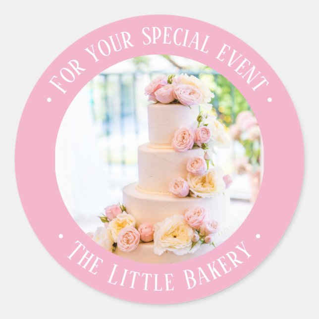 Cake for your special event  classic round sticker (Front)