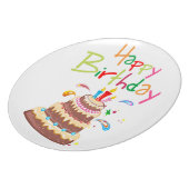 Cake Happy Birthday Melamine Plate (Left Side)