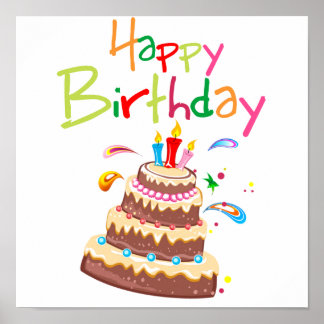 Cake Happy Birthday Poster Cake Happy Birthday Poster