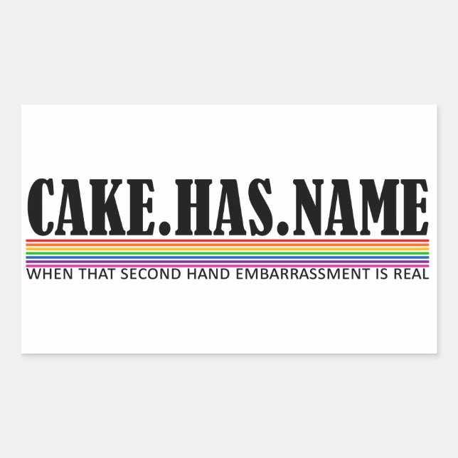 Cake Has Name 2 - AC Rectangular Sticker (Front)