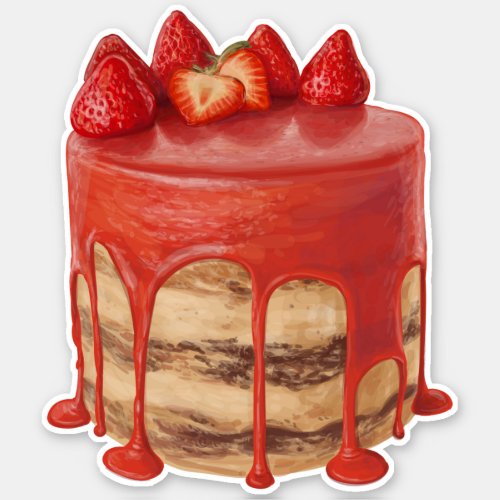 Cake Illustration Sticker