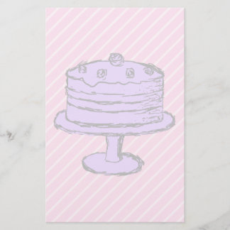 Cake in Light Purple on Pink.